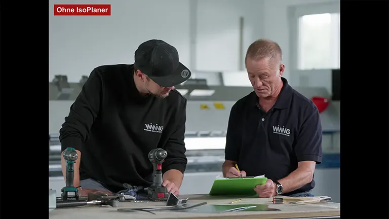 MABI IsoPlaner – humorvoll inszenierter Vergleich von analogem und digitalem Aufmaß